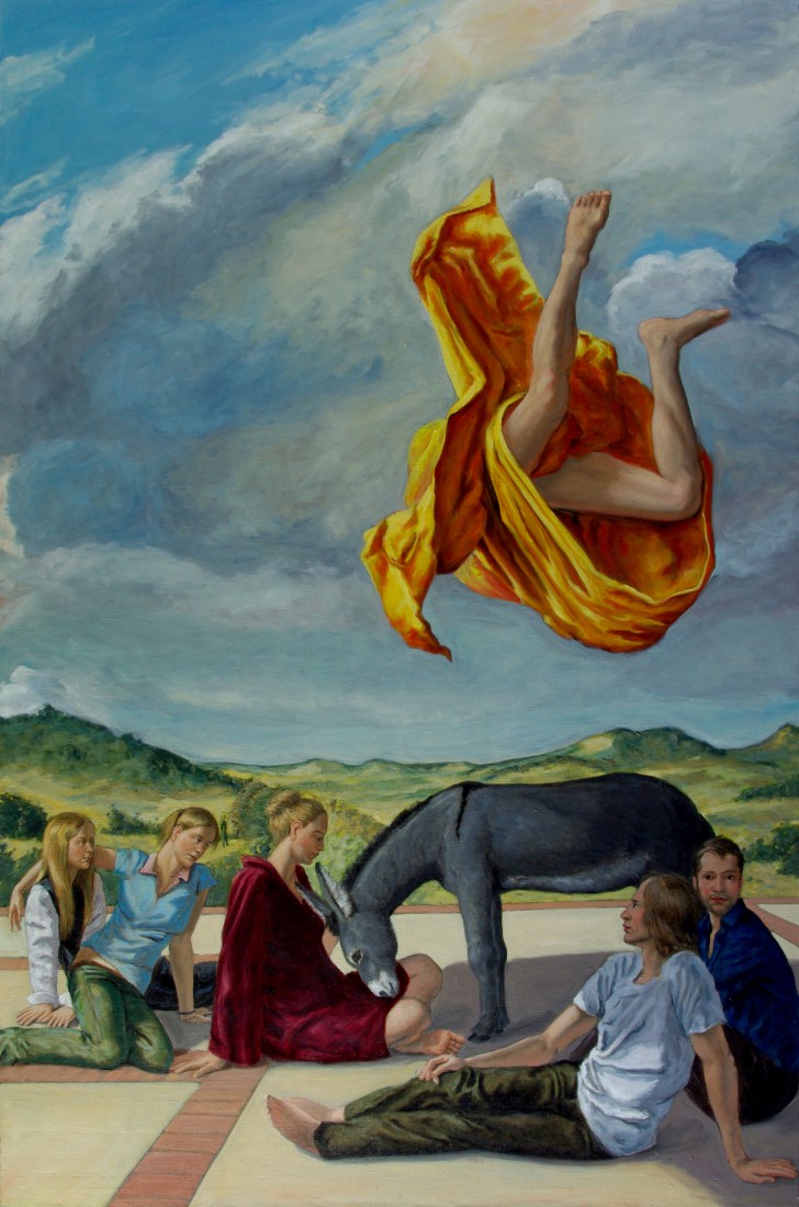 Der Esel, 2009, mixed media auf Leinwand, 240 x 160 cm