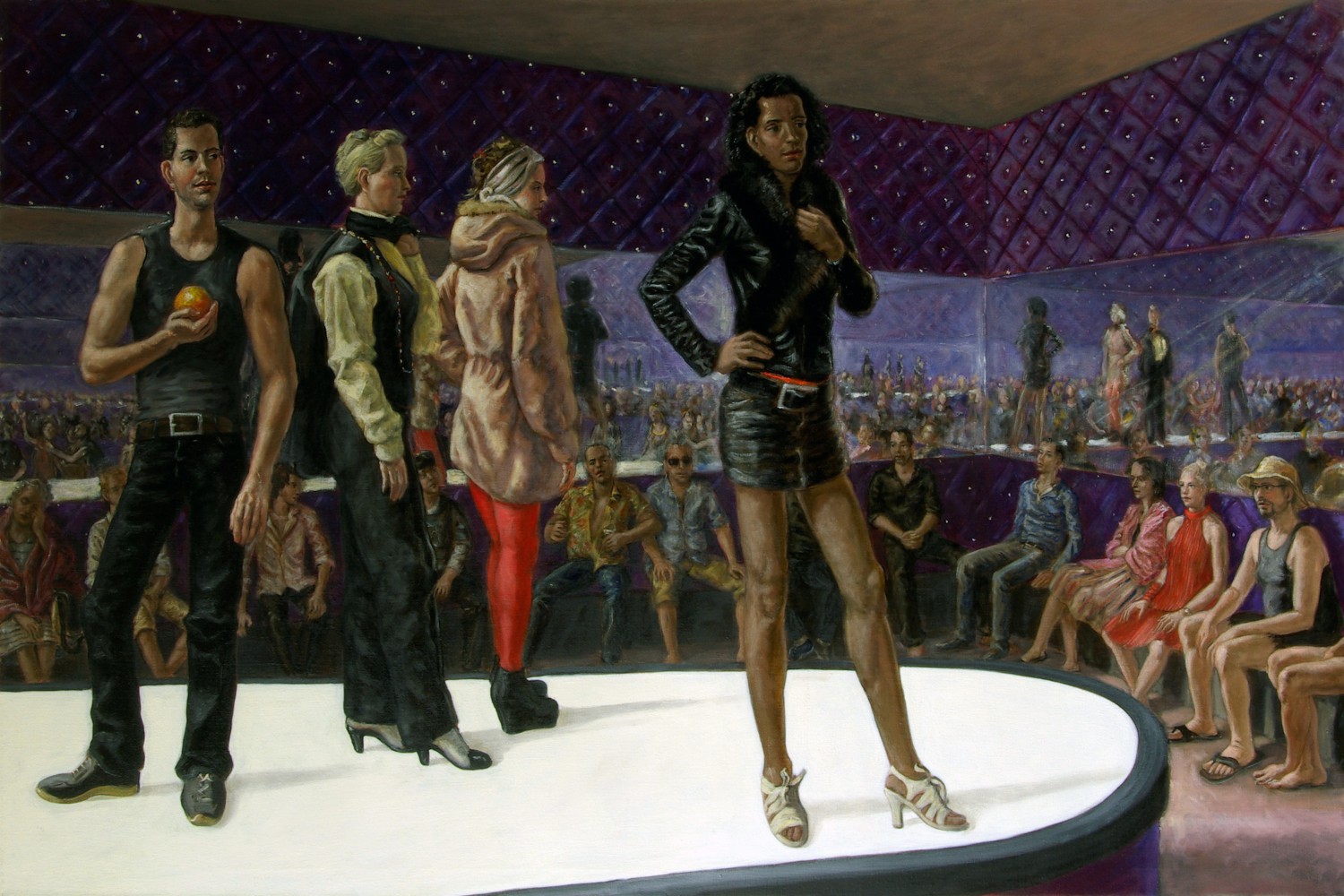 Modenschau, 2009, mixed media auf Leinwand, 120 x 180 cm