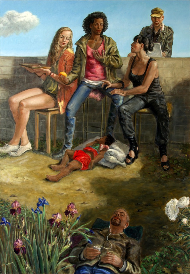 Sacra Conversazione, 2013, mixed media auf Leinwand, 170 x 120 cm