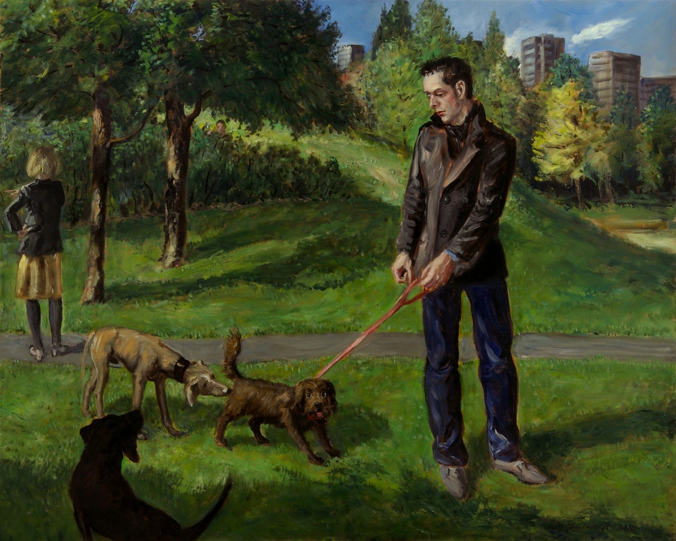 6 Die Hunde im Park, 2010, mixed media auf Leinwand, 80x100.jpg